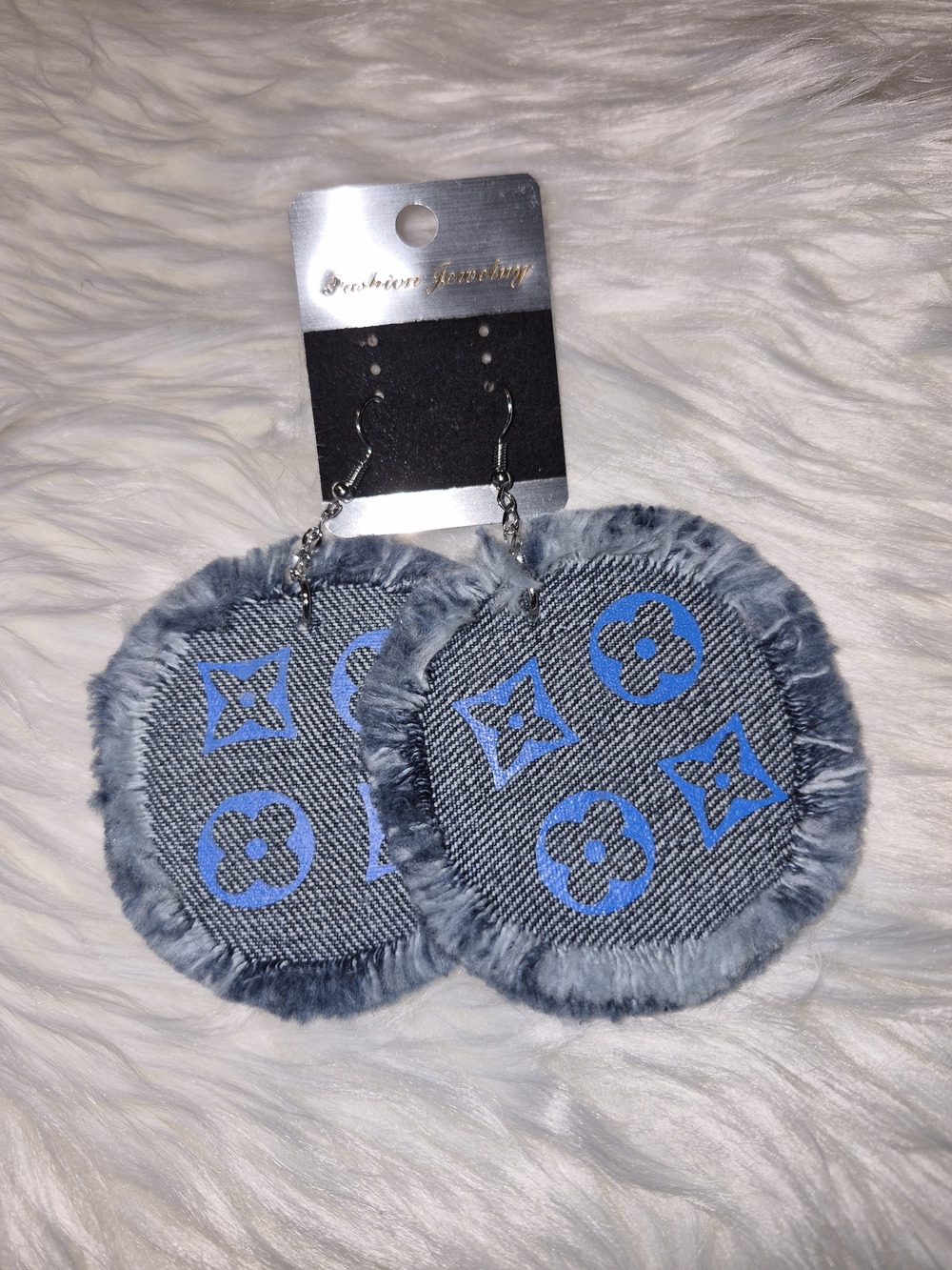 Denim Earrings